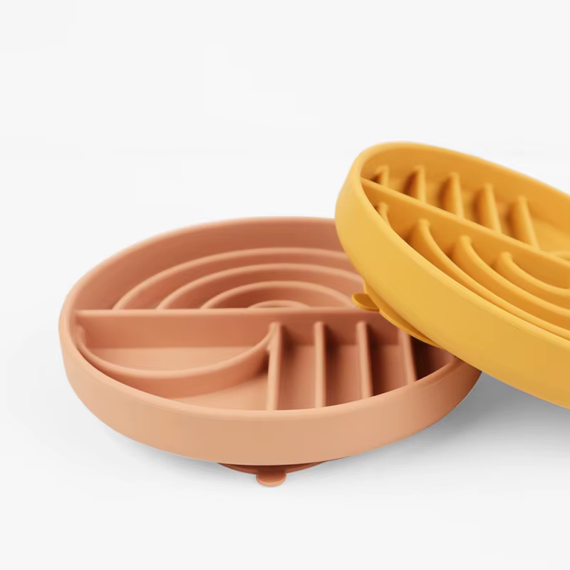 Dog Cat Pet Slow Food Bowl Cat Anti-Knockover Anti-Slip Food Bowl Puppy Anti-choking Silicone Feeder Toy Food Plate Pet supplies — image 4