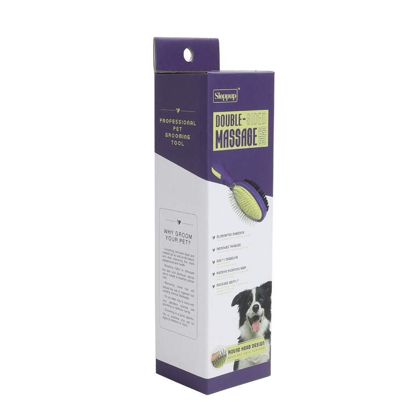 Pet Products Pet Double Face Comb Dog Cat Beauty Air Bag Massage Needle Comb Pet Pig Hair Removal Brush — image 5