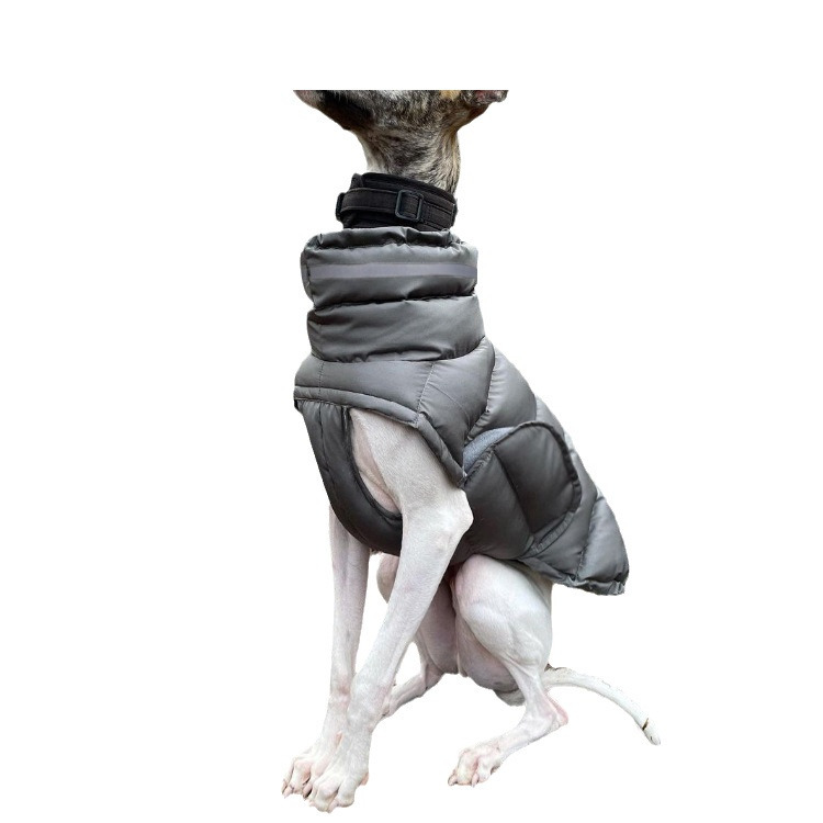 Dog clothing thickened warm waterproof windproof two leg coat pet vest cotton coat — image 1