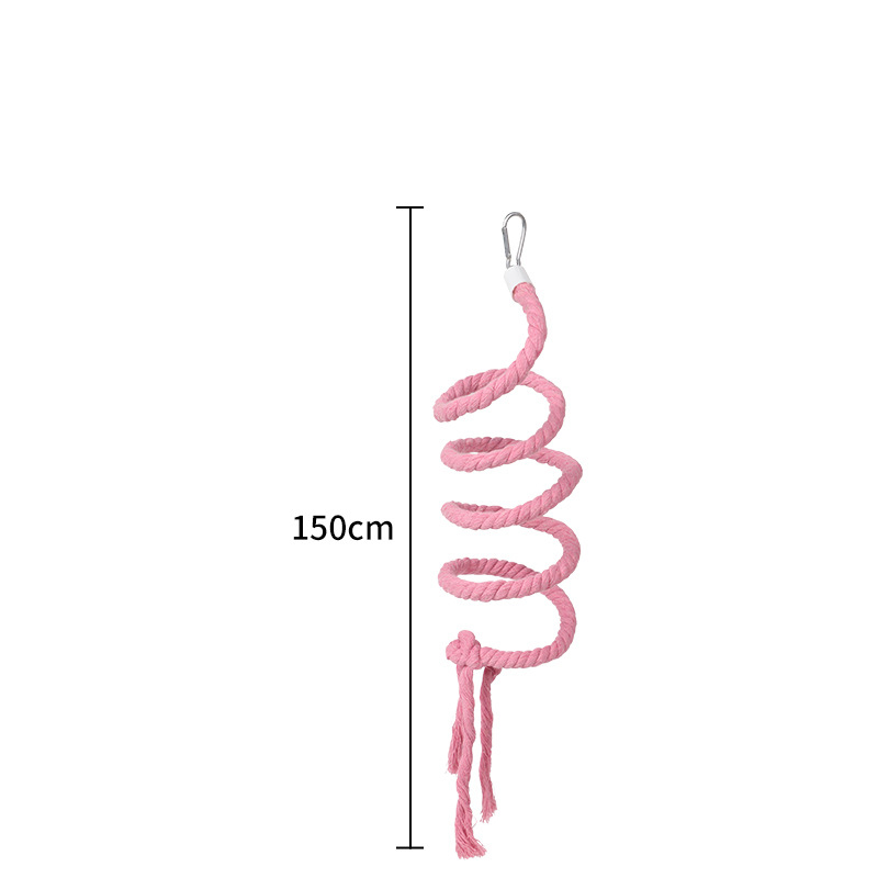 Percha de Cuerda Colorida en Gradiente para Jaulas de Aves - Accesorio de Escalada y Entretenimiento para Canarios, Cacatúas y Glideres de Azúcar — imagen 9
