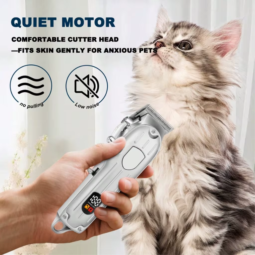 Electric Pet Hair Clipper USB Rechargeable LCD Display Dog Cat Grooming Trimmer Shaver with Guide Combs Kit — image 3