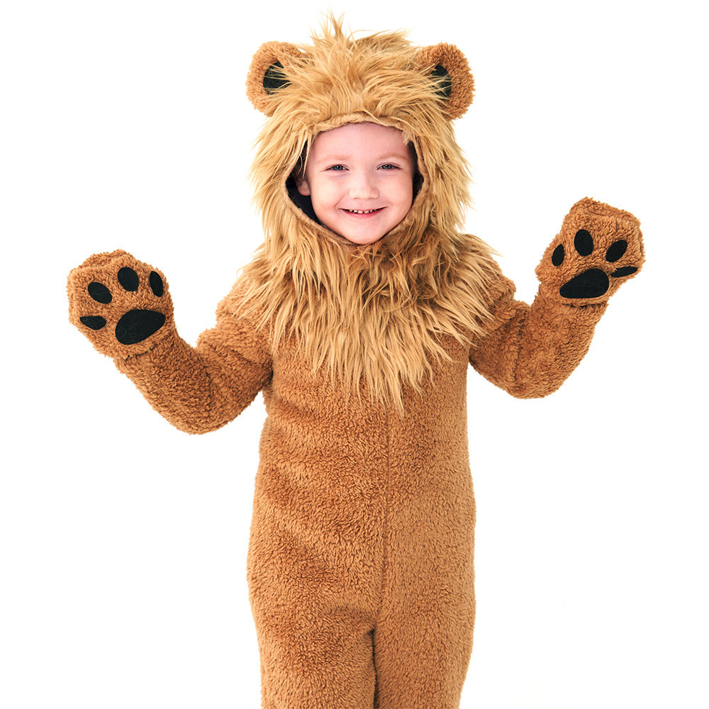 Disfraz de León Cómico para Niños: Ropa de Teatro o Baile con Pelo Fluffy y Cola — imagen 7