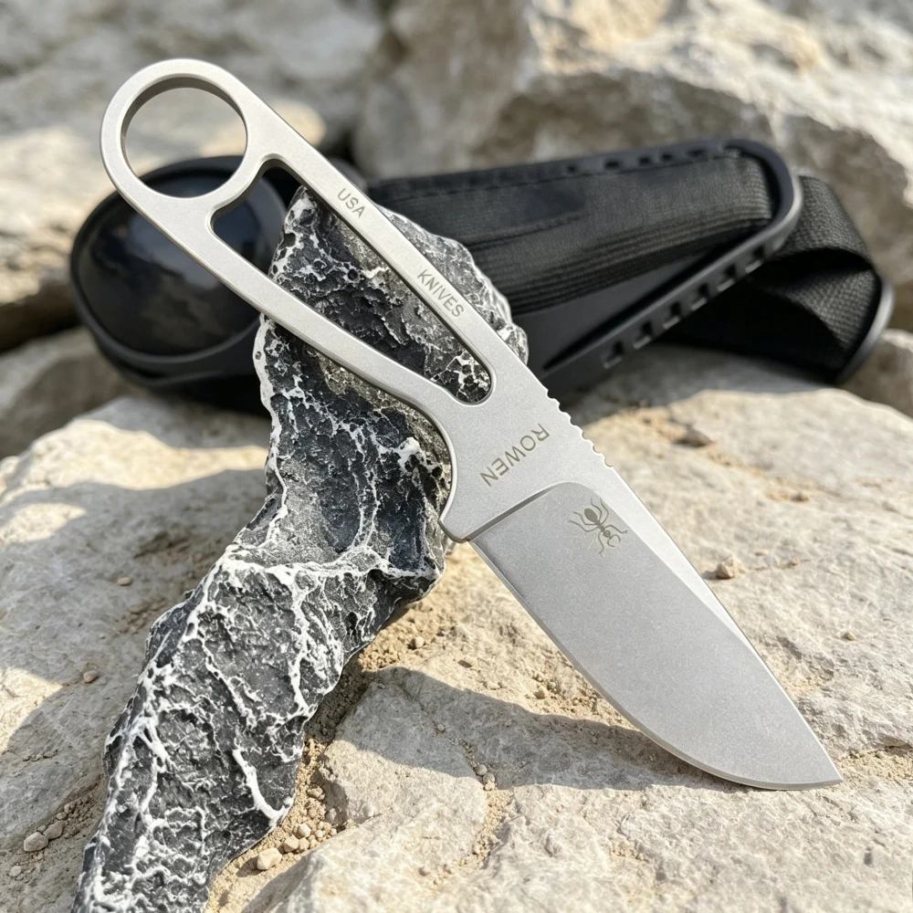 IZULA Camping Fishing Adventure Knife with Kydex Sheath High Hardness Outdoor Straight Knife Stainless Steel Pocket Daily Knives — image 1