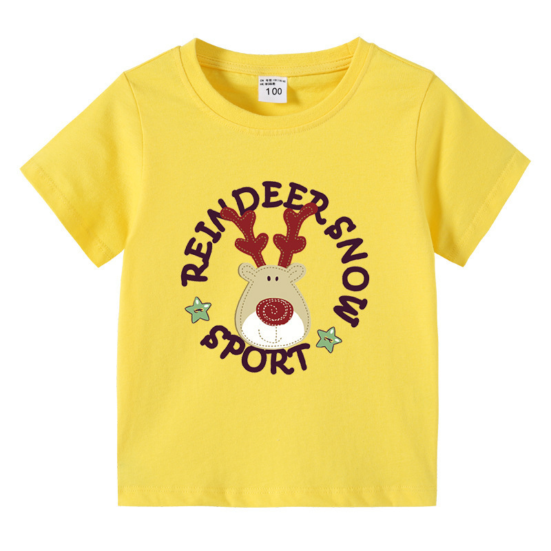 Christmas Deer Children's Summer Clothes Short Sleeves — image 2