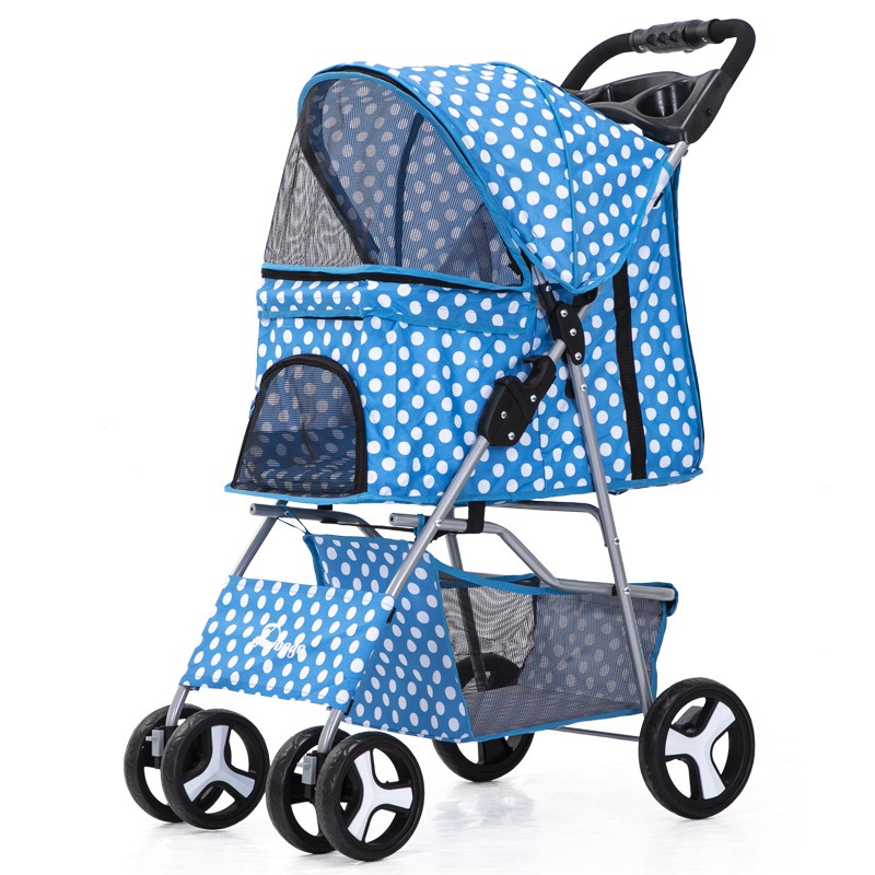 Portable Folding Pet Cart, Cat, Dog, Four Wheel Cart, Pet Out Cart, Teddy Cart, Cat Cart — image 4