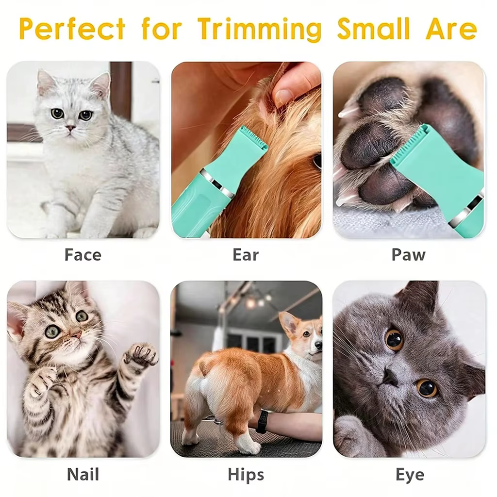 4-in-1 Pet Hair Clipper Rechargeable Dog Cat Trimmer Kit Cordless Electric Grooming Shaver with Comb Guide for Puppy Kitten — image 6