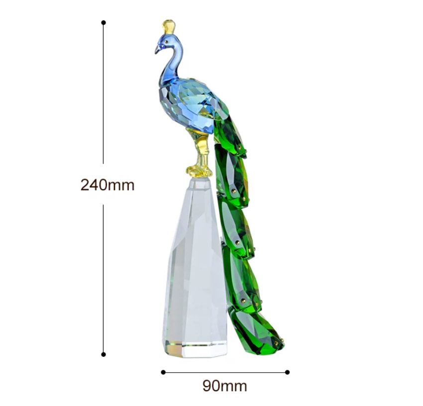 Crystal peacock ornament — image 2