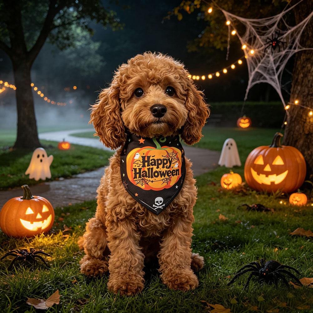 Halloween Pet Bandana Printed Dog Scarf Cat Neckwear — image 4