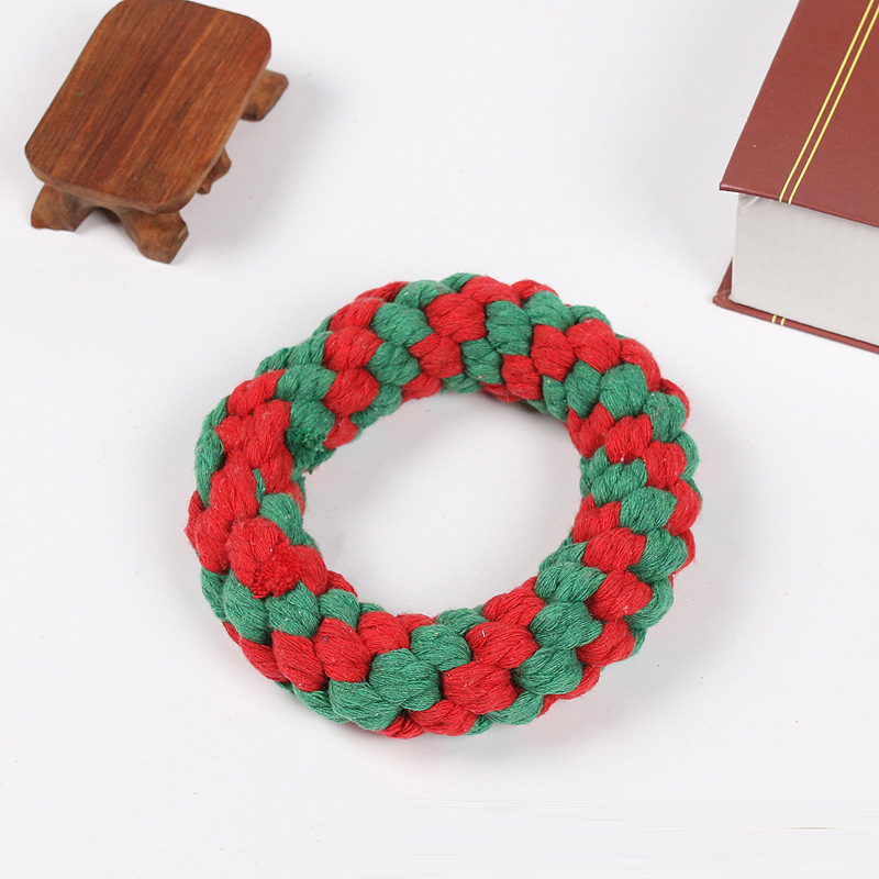 Pet Toys Christmas Series Christmas Combination Cotton Rope Toys Teeth Cleaning Teeth Grinding Dog Toys — image 7