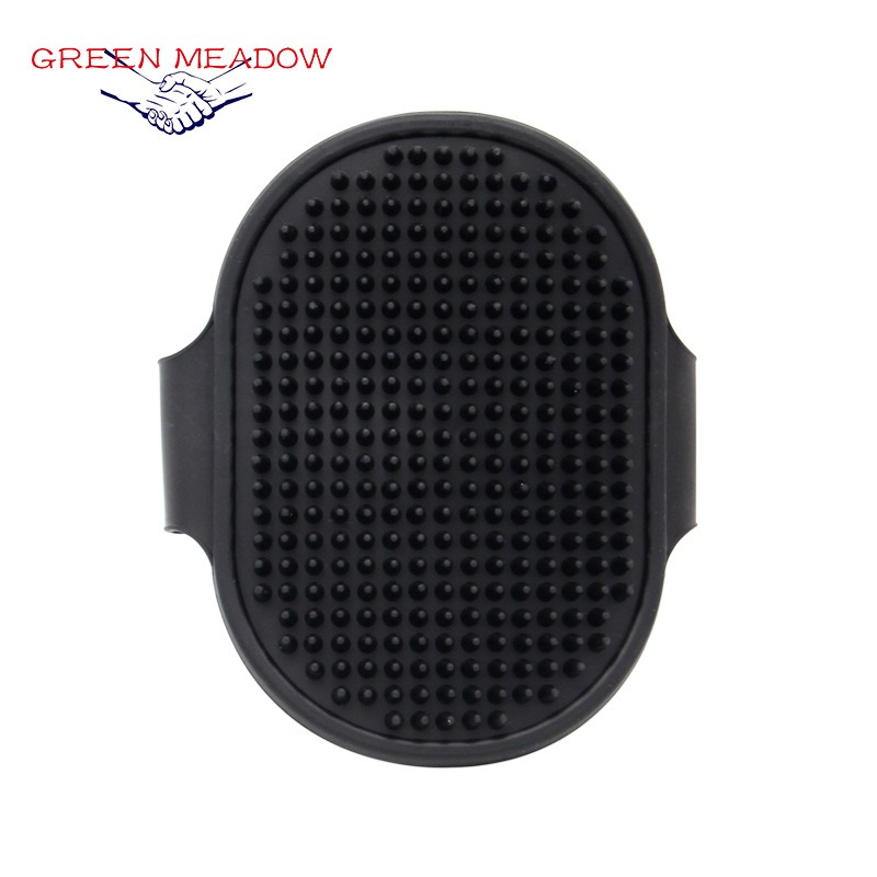 Pincel de baño para mascotas con masaje en silicona, peine de champú ajustable con anillo de goma — imagen 4