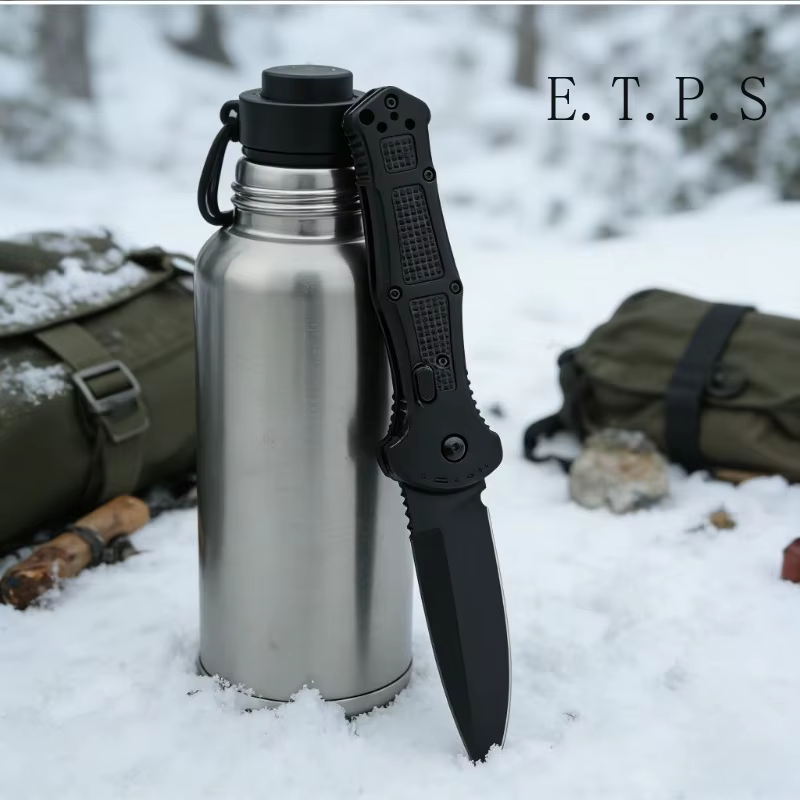 BM 9070 Folding Pocket Knife Drop Point Plain Blade Grivory Handle Hunting Camping Outdoor Multitool Knives — image 4
