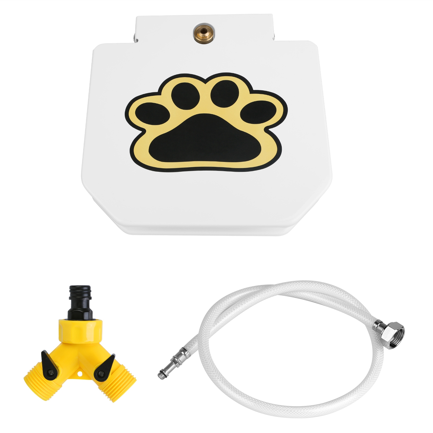Fuente de Agua para Perros de Exterior, Dispensador de Agua para Mascotas con Aspersor Activado por Pedal, Pedal de Pata Interactivo para Beber Agua — imagen 8