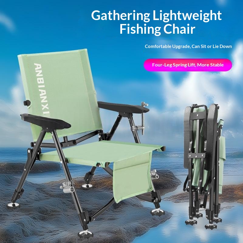 European-style Fishing Chair Fully Foldable Convenient For Outdoor Angling — image 4