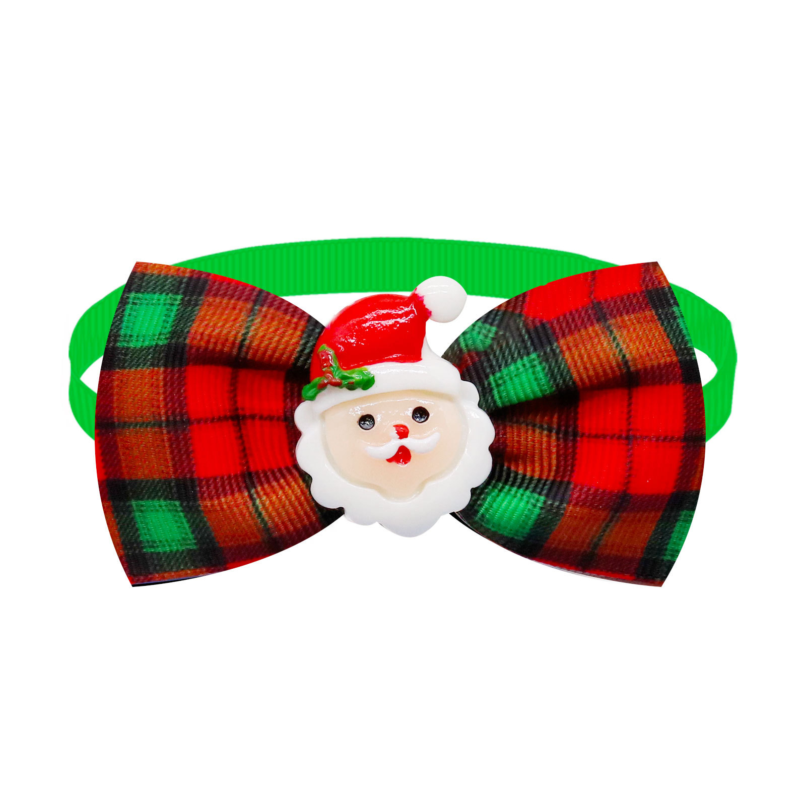 Christmas Dog Printed Pet Tie Collar Bow Accessories Cat Threaded Ribbon — image 1
