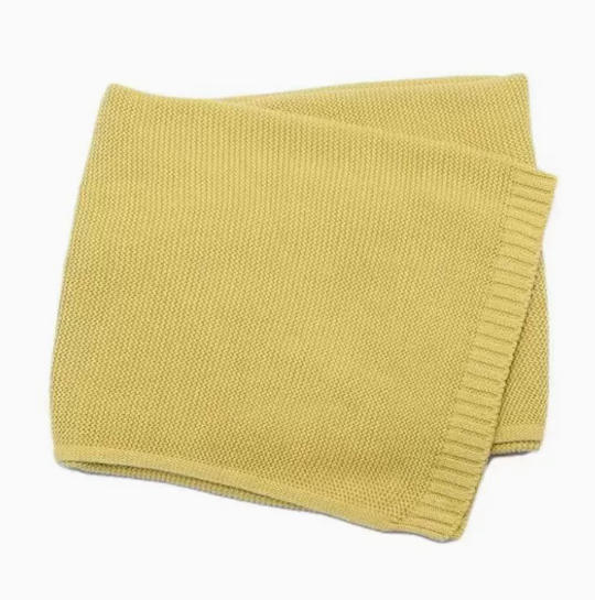 Cotton Knitted Baby Blanket with Embroidered Bear and Personalized Name, Soft Infant Car Seat Cover and Nap Blanket — image 7