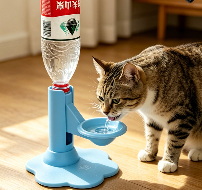 The cat water dispenser can adjust the height to protect the cat's neck and automatically replenish water — image 6