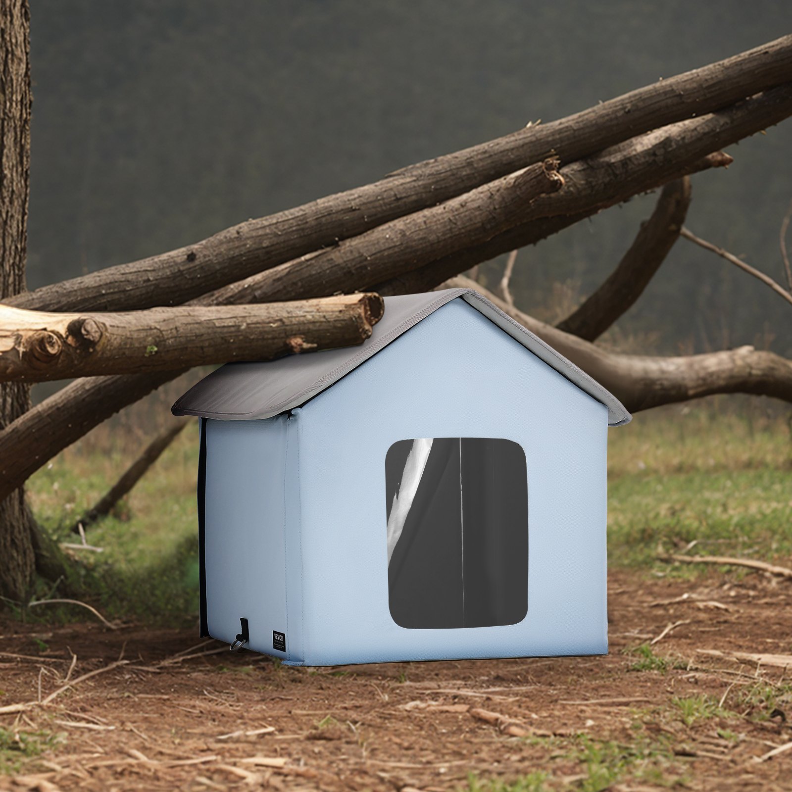 Casa Caliente para Gatos VEVOR Plegable con Plancha Calor Azul Pequeña — imagen 1