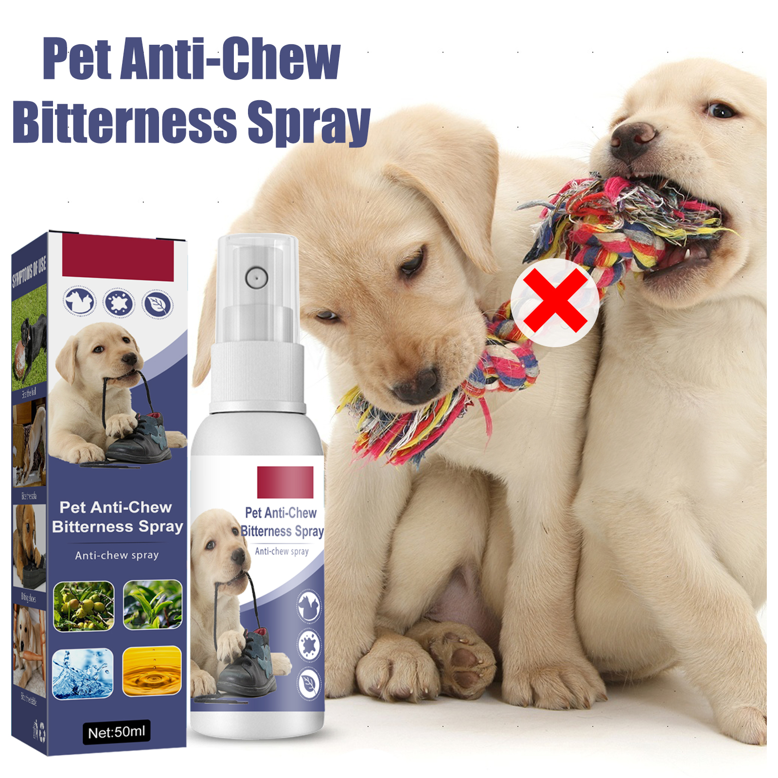 Spray Anti-Mordeduras para Mascotas, Prevenga que los Perros Muerdan las Patas de la Mesa y Sillas, Evita Rasguños en Sofás — imagen 3