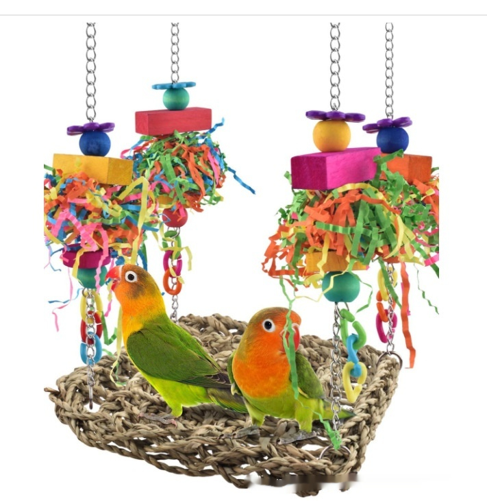 Juguetes para Loros Redil de Escalada y Hammock Medio y Grande Juguete para Caja de Aves — imagen 14