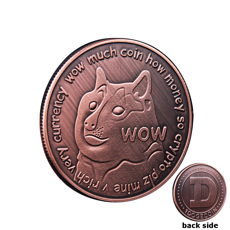 Moneda Comemorativa de Oro Galvanizado con Patrón Cómico de Perros para Coleccionistas y Regalos Dogecoin — imagen 12
