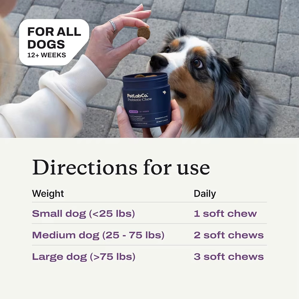 Suplemento Probiótico para Perros de 12 Semanas+, Salud Intestinal, Diarrea Intermitente y Alergias Estacionales - Sabor de Carne de Buey — imagen 5
