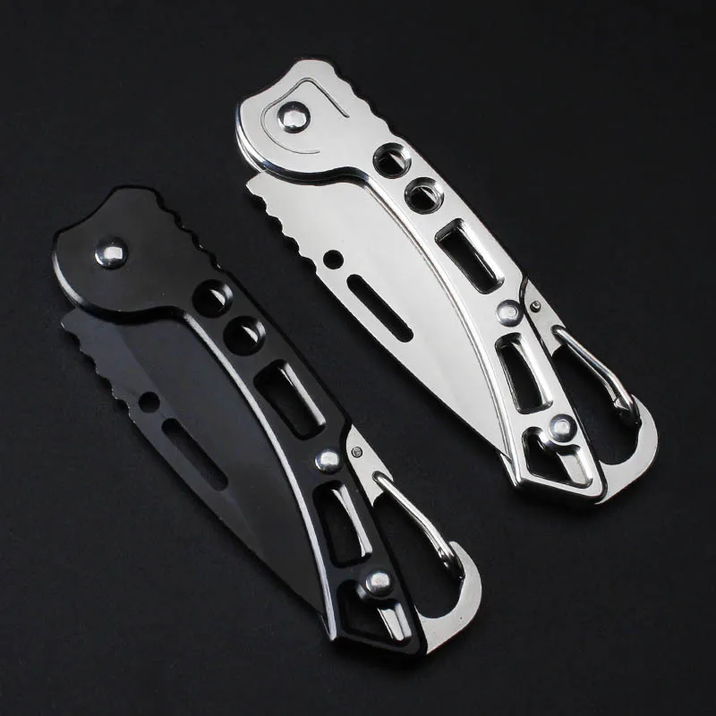 Folding Pocket Knife Stainless Steel Survival Hunting Camping Fishing Portable Fruit Carrying Key Outdoor Tools To Send Ropes — image 3