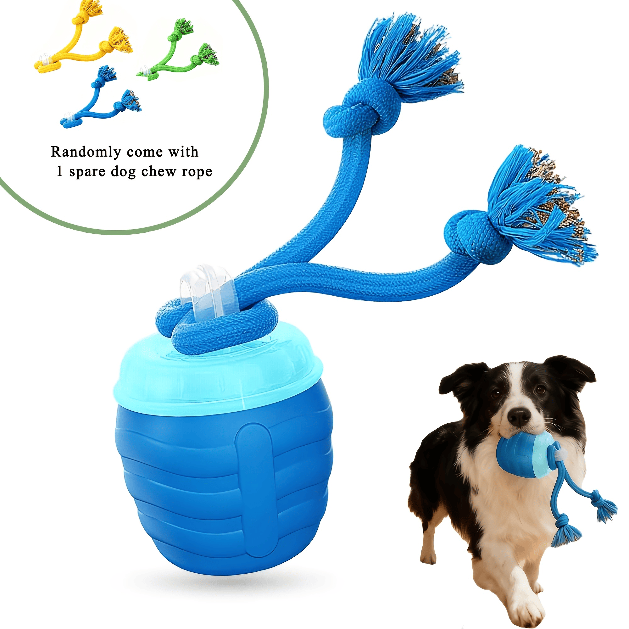Upgraded Smart Interactive Dog Toy Ball Boosts Intelligence Fitness For Small Medium Large Dogs Fits Indoor Hardwood Floors Outdoor Carpet Randomly Comes With 1 Spare Chew Rope — image 6