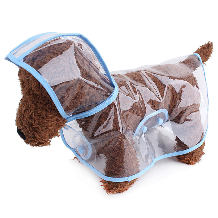 Pet Supplies Dog Raincoat Teddy Small And Medium-Sized Dogs New Transparent Plastic Fashion Poncho Pet Raincoat — image 5
