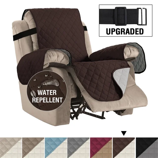 Waterproof Recliner Cover Snap Fixed Pet Dog Kids Sofa Mat Couch Slipcovers For Living Room Dustproof Furniture Protector Covers — image 11