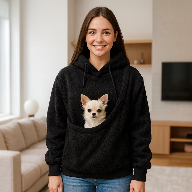 Chaquetón de Transporte para Mascotas, Mochila con Capucha para Perros y Gatos Pequeños, Sudadera Unisex para Compañeros de Cuatro Patas — imagen 9