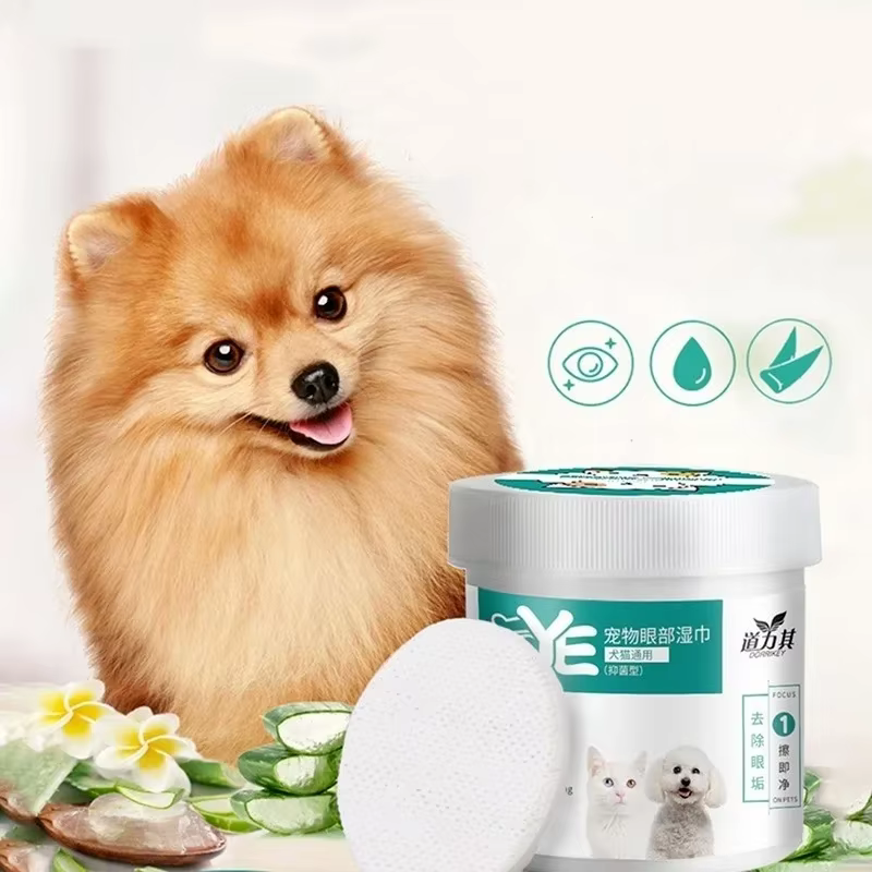 Set de 130 Piezas de Toallitas de Limpieza para Perros y Gatos, Toallitas para Ojos de Mascotas, Removedor de Manchas de Lágrimas para Aseo, Toallitas Suaves sin Espuma — imagen 1
