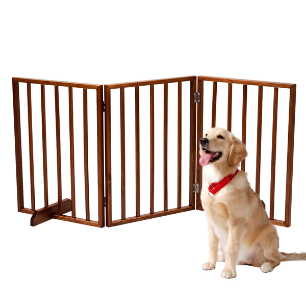 Reja para Mascotas Plegable Marrón, Paquete de 3 — imagen 3