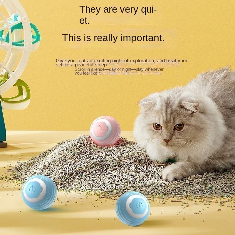 Juguetes Inteligentes para Gatos Rodante Automático Entretenimiento Auto-Suficiente Resistente a Mordiscos — imagen 5