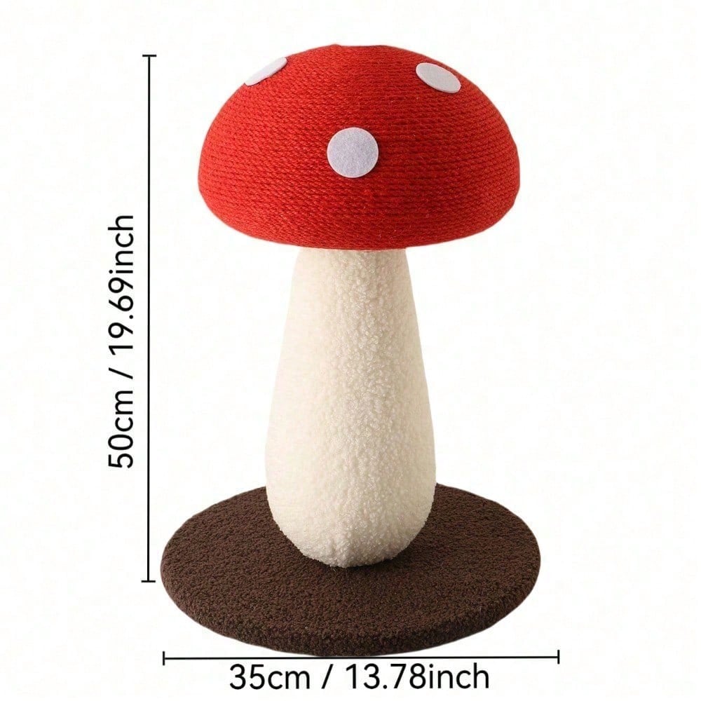 Poste de Rasguñado de Hongos Diseño Único, Envuelto en Sisal, Ideal para Gatos Medianos y Pequeños, Sin Montaje Requerido Juguetes para Gatos Árbol para Gatos — imagen 3