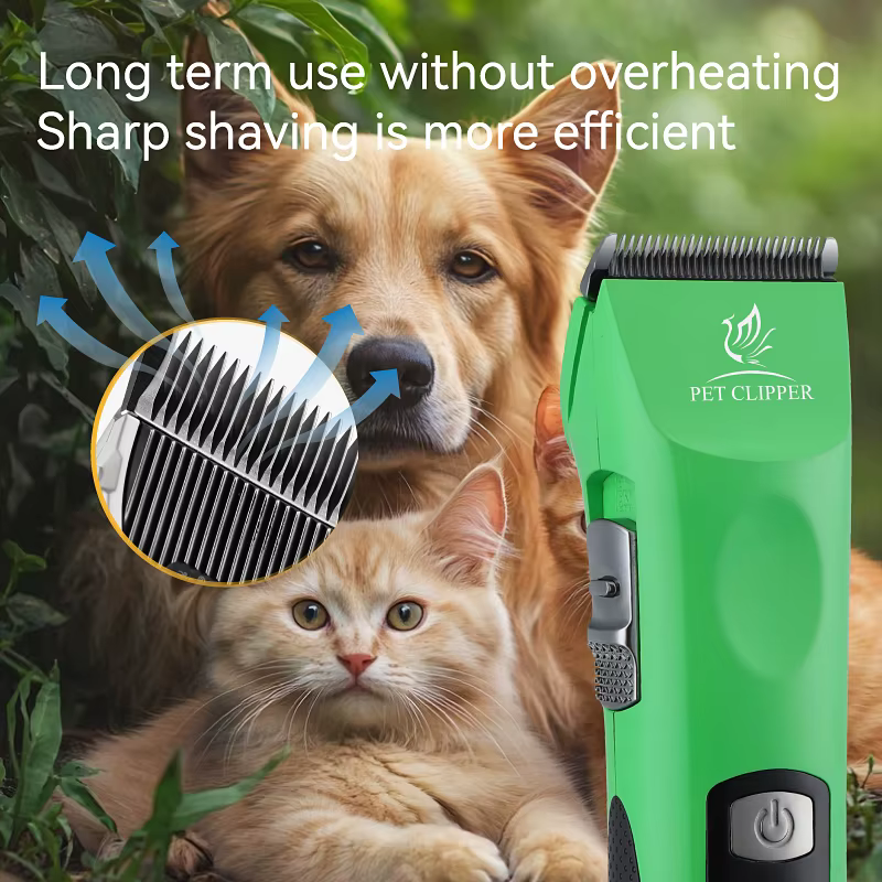 Fenice Cordless Rechargeable Pet Clipper Low Noise Professional Pet Hair Cutting Machine Grooming Trimmer Shaver Kit for Animals — image 5
