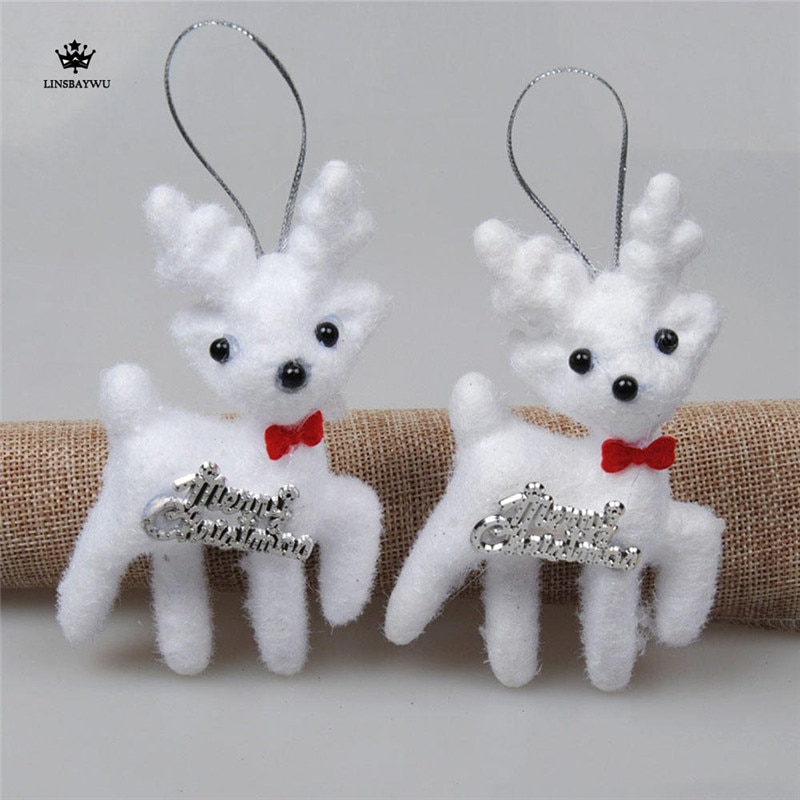 2Pzs/Bolsa Adorables Osos y Renos Navideños de Espuma Blanca para Colgar en el Árbol de Navidad, Regalo para Niños, Decoración del Hogar, Envío Gratis — imagen 1
