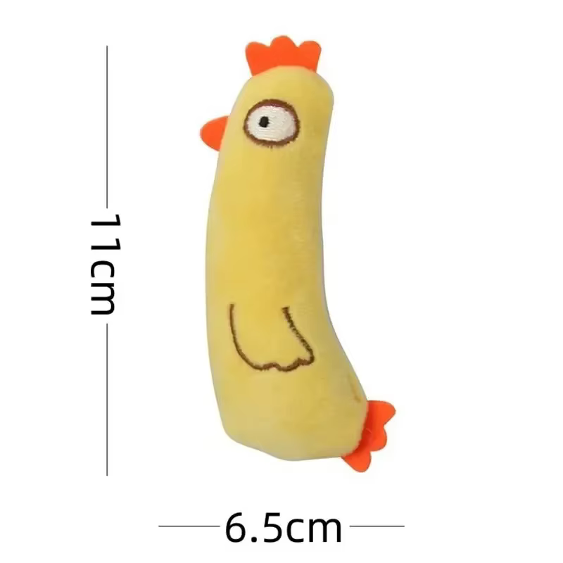 Cute Pet Cat Toy Plush Resistant Chew Cartoon Partner Cat Toys Interactive Funny for Cats Dog Accessories Pet Products — image 3