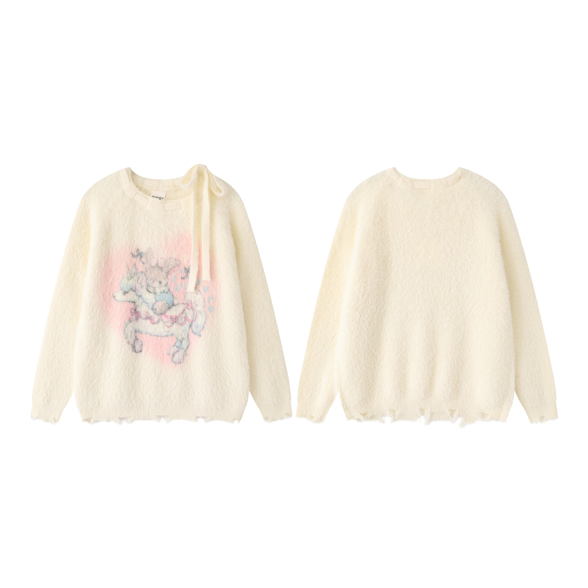 Horse rabbit jacquard sweater — image 6