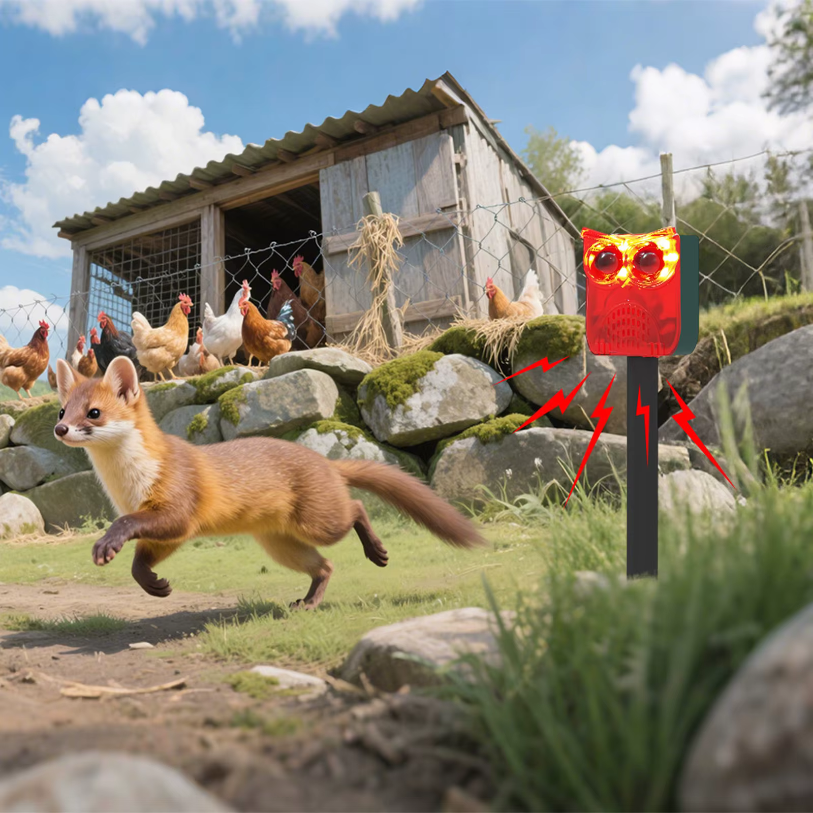 Alarmas de Movimiento Solar para Exterior Seguridad Hogar Repelente Animal Ratas Mapaches Venados Osos y Coyotas — imagen 4