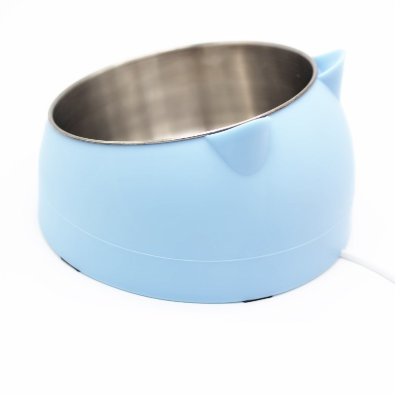 Bandeja de Alimento para Perros en Acero Inoxidable, Doble Plato con Protección Cervical y Boca Oblicua — imagen 5