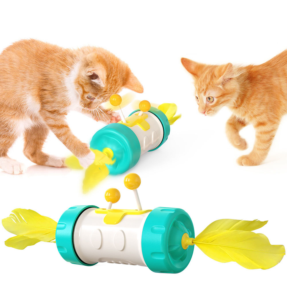 New Funny Cat Stick Cat Toy Tumbler Cat Feather Fighting Cat Ball Pet Supplies — image 2