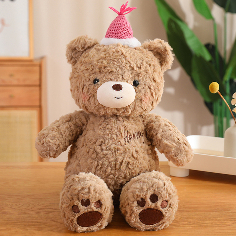 Cute Brown Bear Plush Toy Animal Doll for Girls, Soft Stuffed Rabbit and Doggy Pillow for Sleeping — image 6