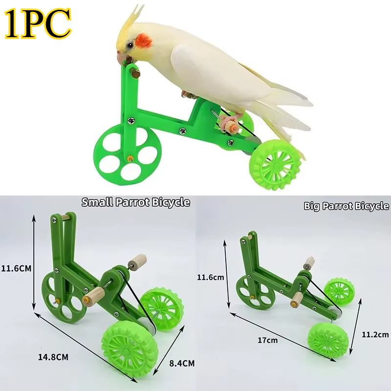 Parrot Bike Pet Bird Interactive Toy Bird Training Supplies Pet Parrot Interactive Training Props Small Bird Toy Bike — image 1