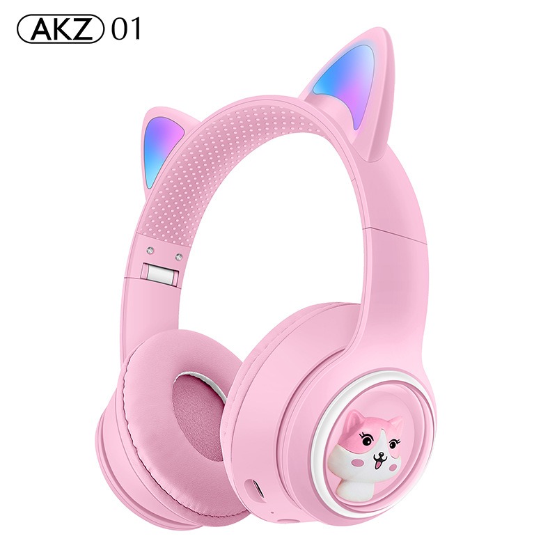 AKZ-01 Children's Cartoon Luminous Cute Pet Bluetooth Earphones Stereo Head mounted Bluetooth Earphones — image 7