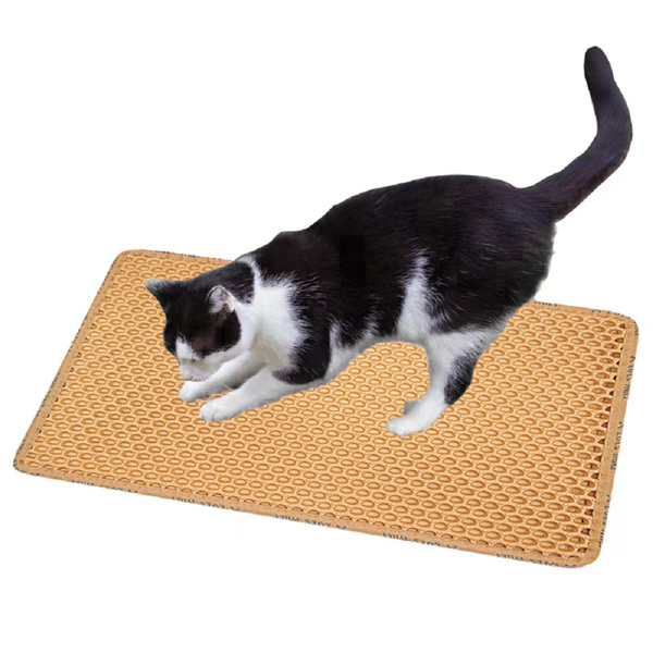 Double Layer Rice Shaped Cat Litter Pad — imagen 1