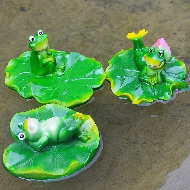 Floating Frog and Fish Pond Scenery Water Surface Decoration Water Fountain Resin — image 10