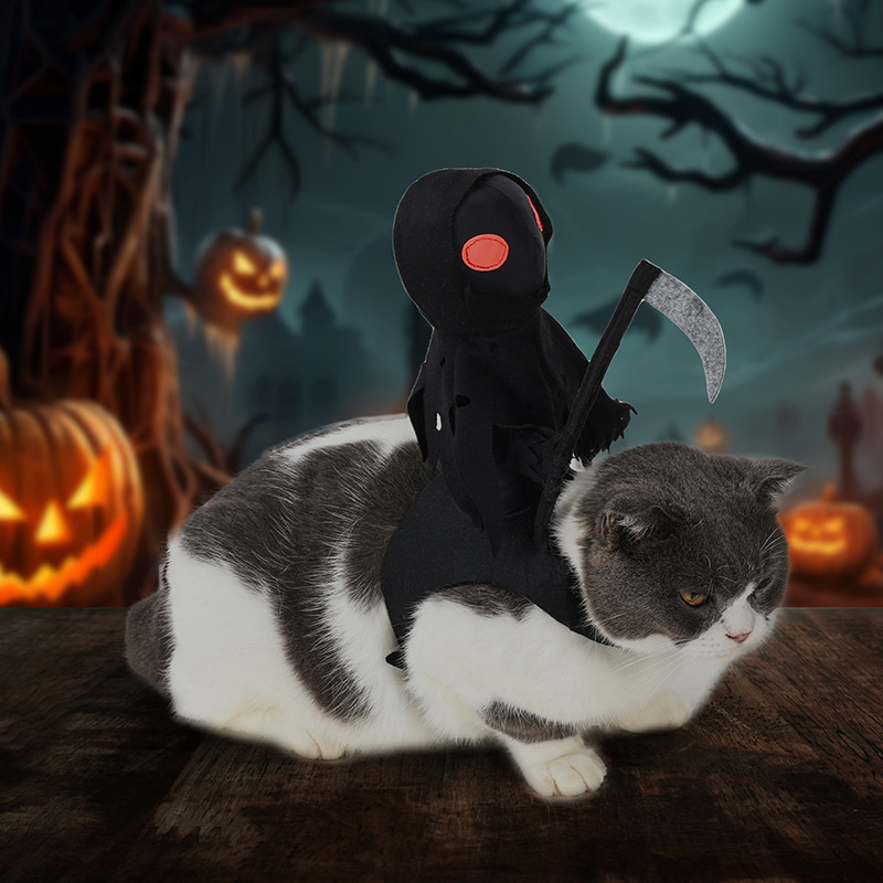 Caballero de la Cosecha Oscura que se Transforma en Disfraz para Mascotas para Halloween — imagen 4