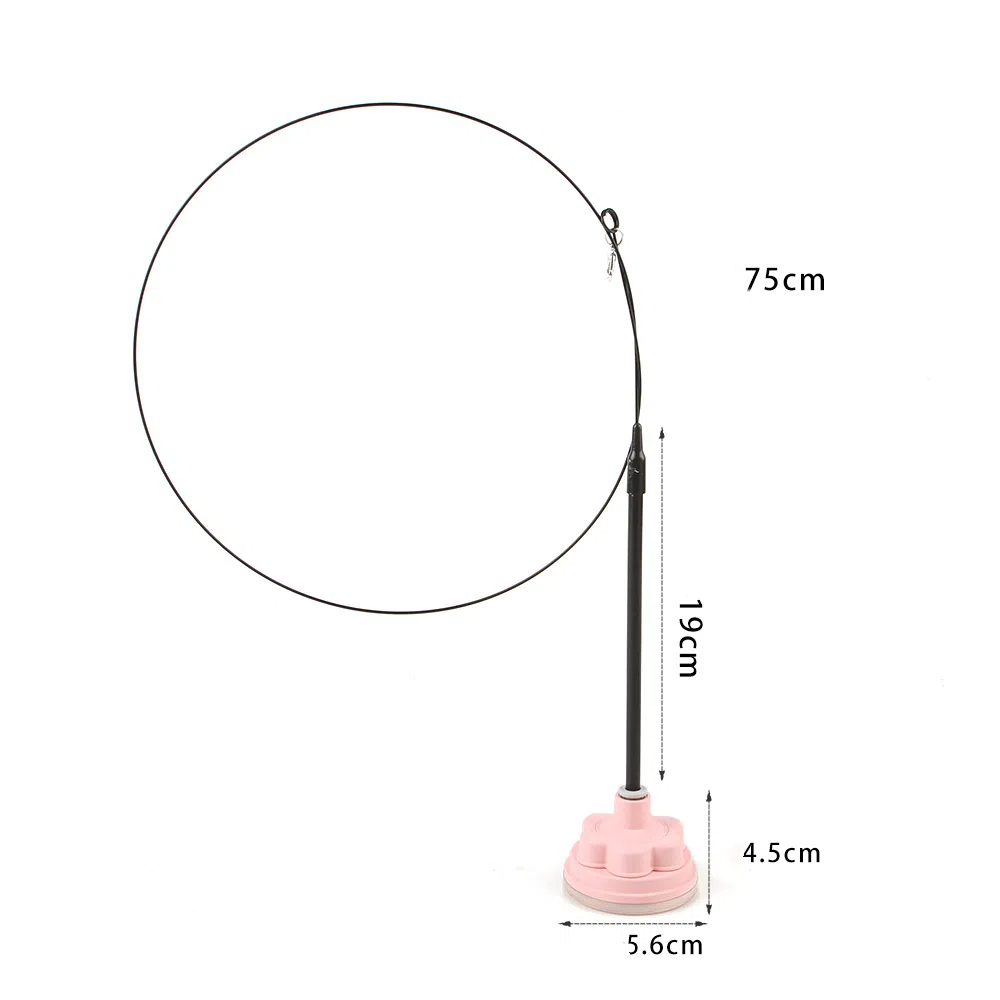 Palito de juguete para gatos con sujeción por cable de acero, intercambiable y con varias cabezas — imagen 3