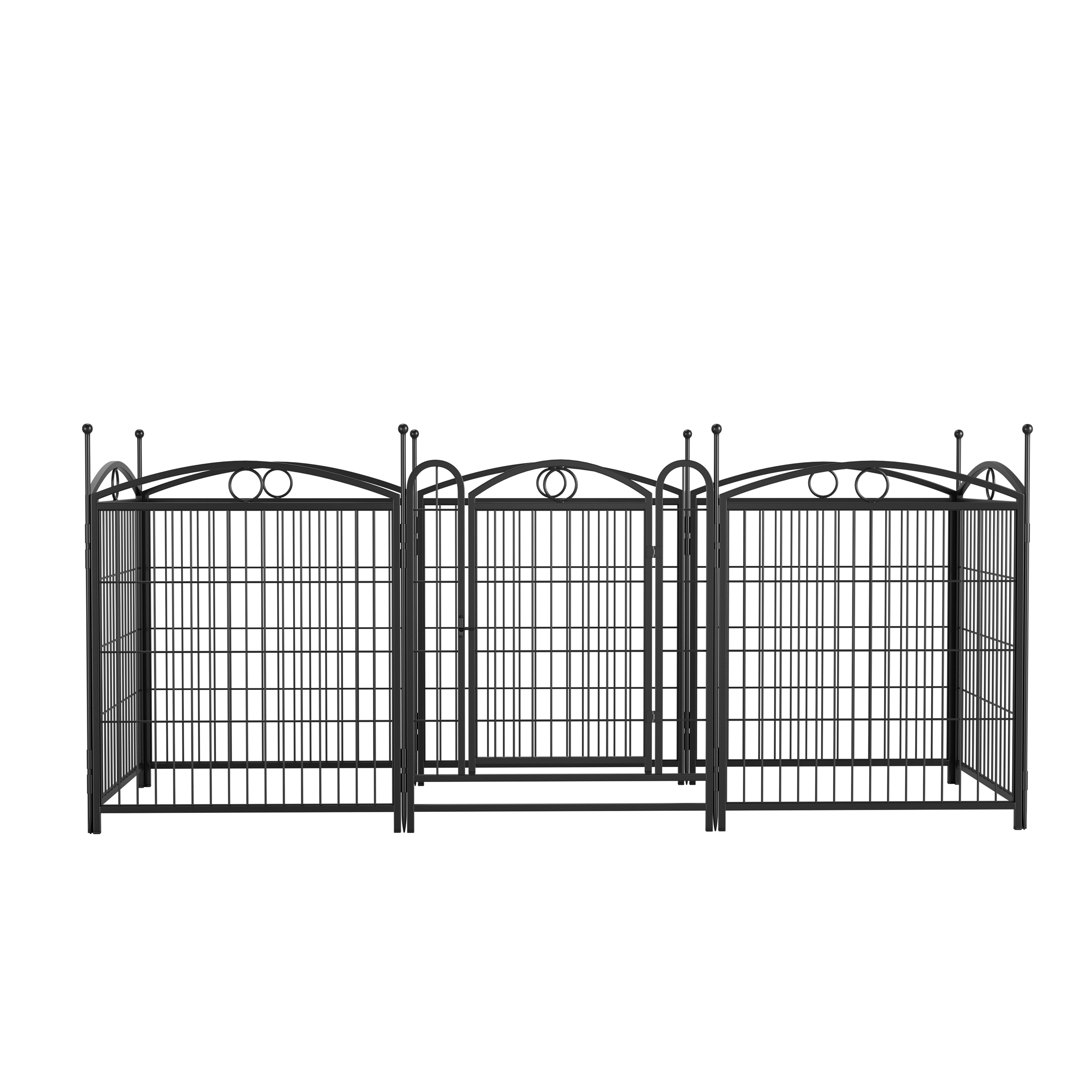 Dog Playpen Indoor 32 inch 8 Panels Metal Dog Pen Pet Dog Fence Outdoor Exercise Pen with Doors, Heavy Duty Dog Fence Puppy Pen for Large Medium Small Dogs Indoor Outdoor Foldable Pet Exercise Pen — image 10