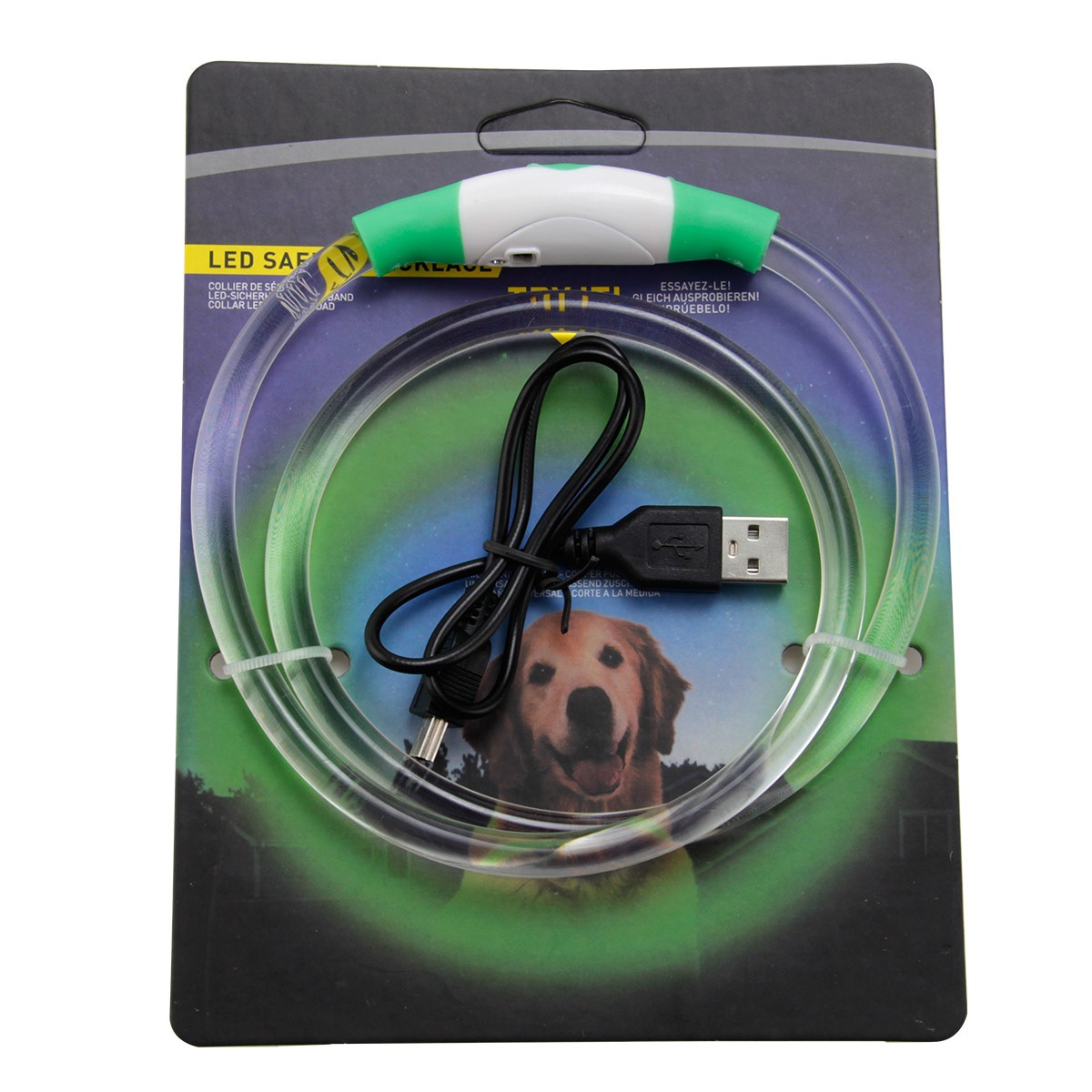 LED Light-Emitting Pet Collar White Shell Through The Overall Luminous Effect Freely Adjustable Outdoor Portable — image 7